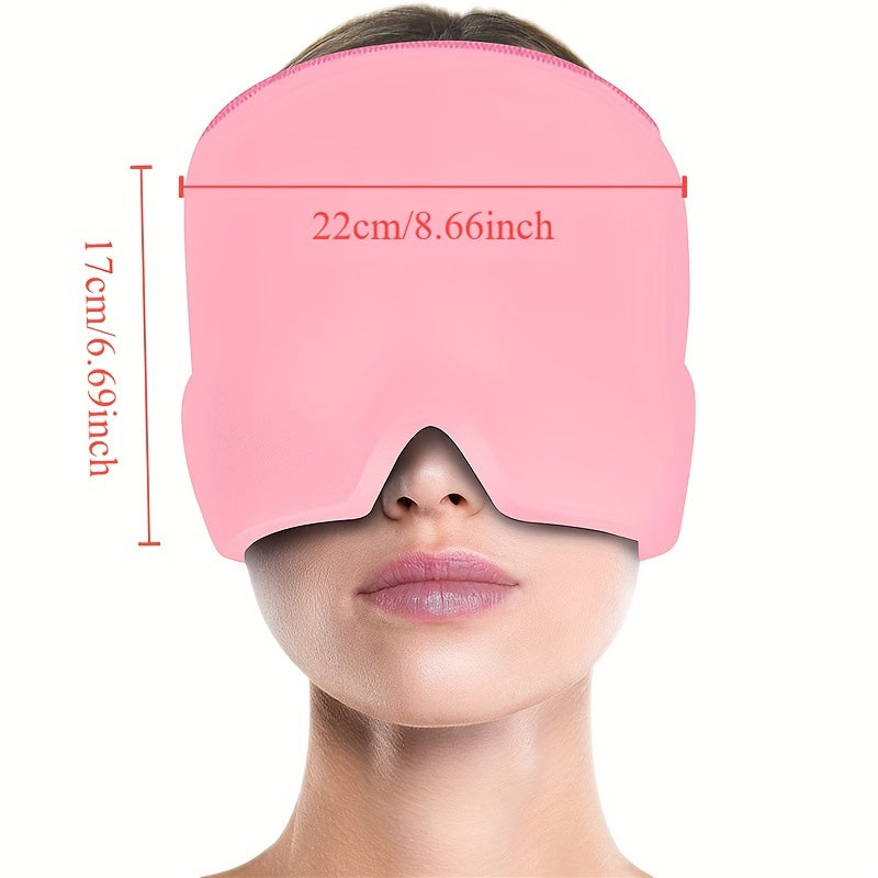 Stretchable Ice/Heat Head Wrap For Migraine Relief.