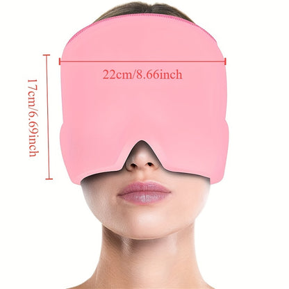 Stretchable Ice/Heat Head Wrap For Migraine Relief.